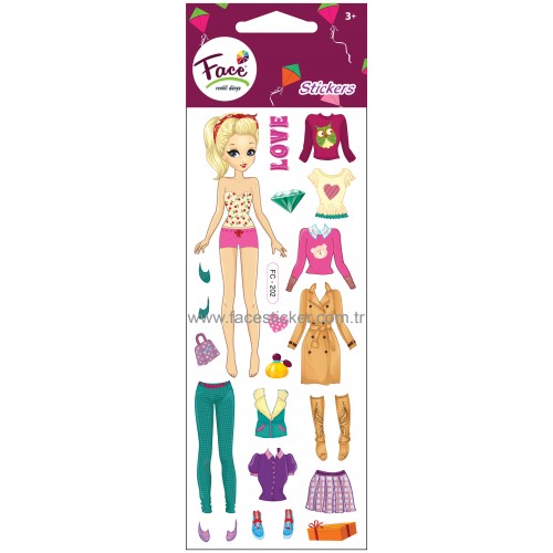 KIZ GİYDİRME STICKER FC-202 KIZ GİYDİRME STICKER FC-202