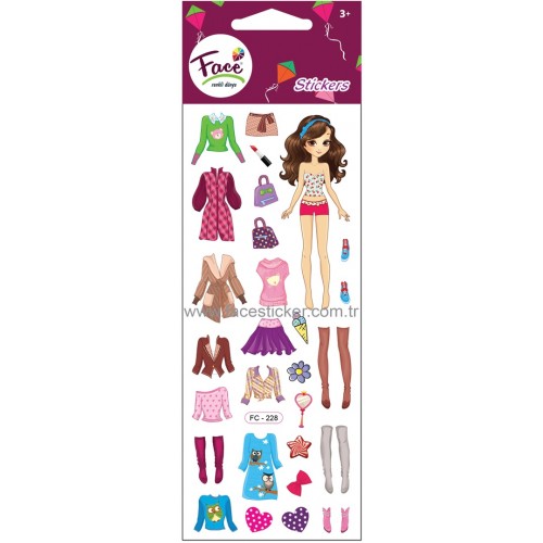 KIZ GİYDİRME STICKER FC-228 KIZ GİYDİRME STICKER FC-228
