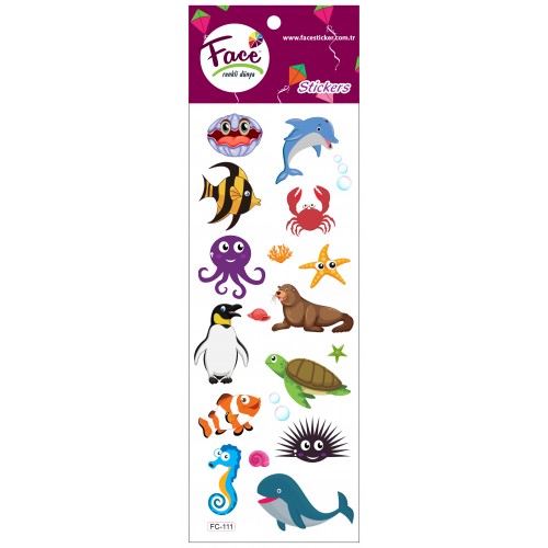 DENİZ HAYVANLARI STICKER FC-111 DENİZ HAYVANLARI STICKER FC-111