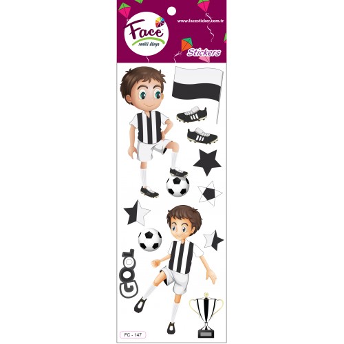 SİYAH BEYAZ FUTBOLCU FC-147